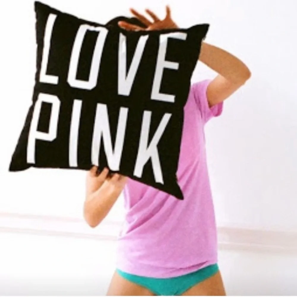 RARE PINK Reversible Dorm “Love Pink” Pillow